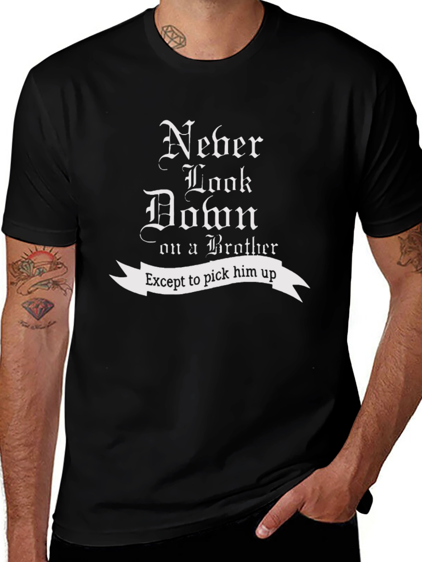 Never Look Down on a Brother Graphic T-Shirt