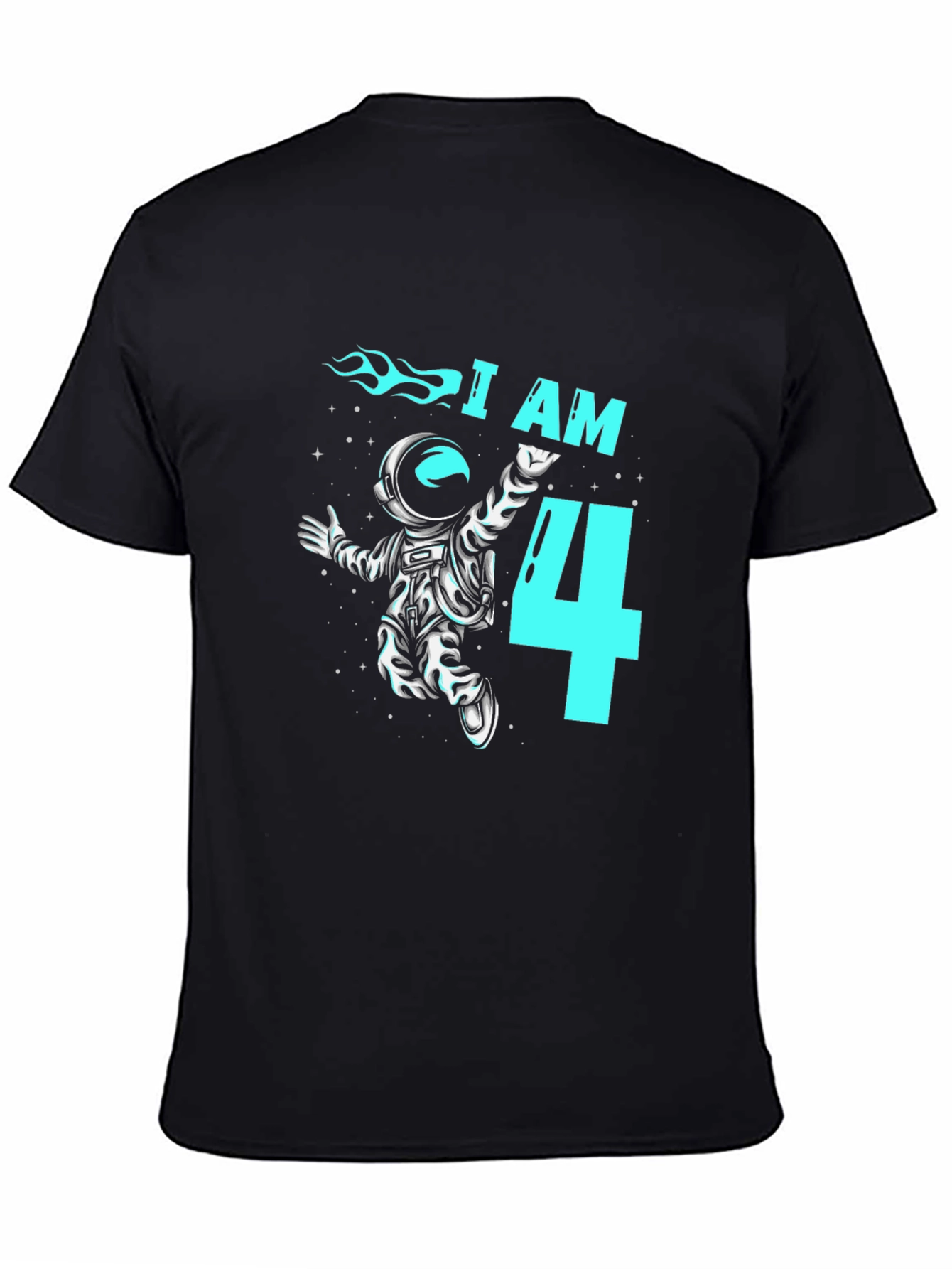 I am Four Astronaut T-Shirt Birthday Tee