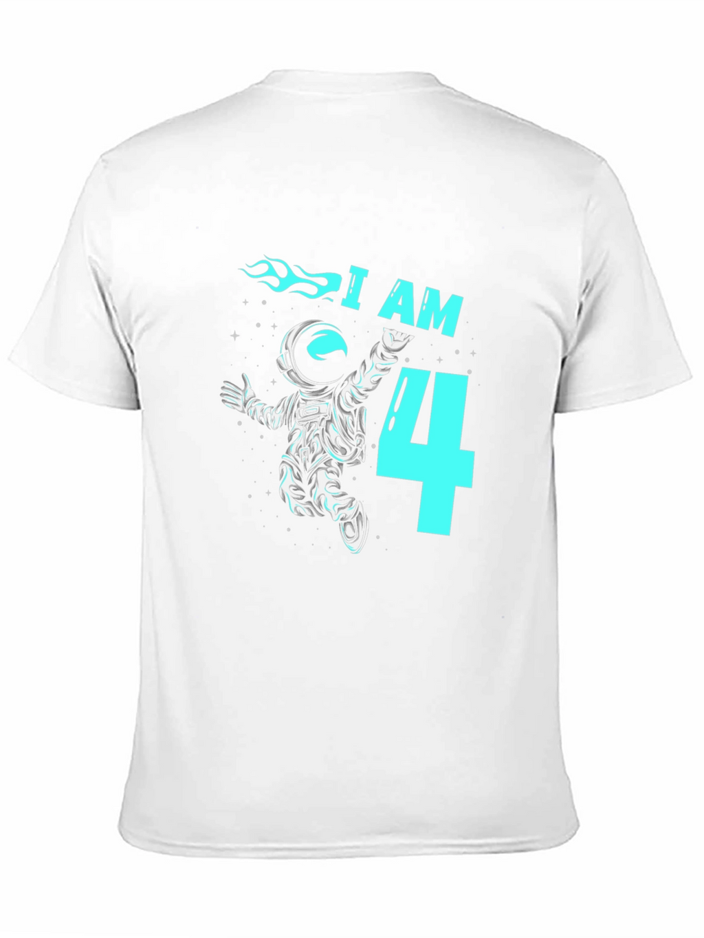 I am Four Astronaut T-Shirt Birthday Tee