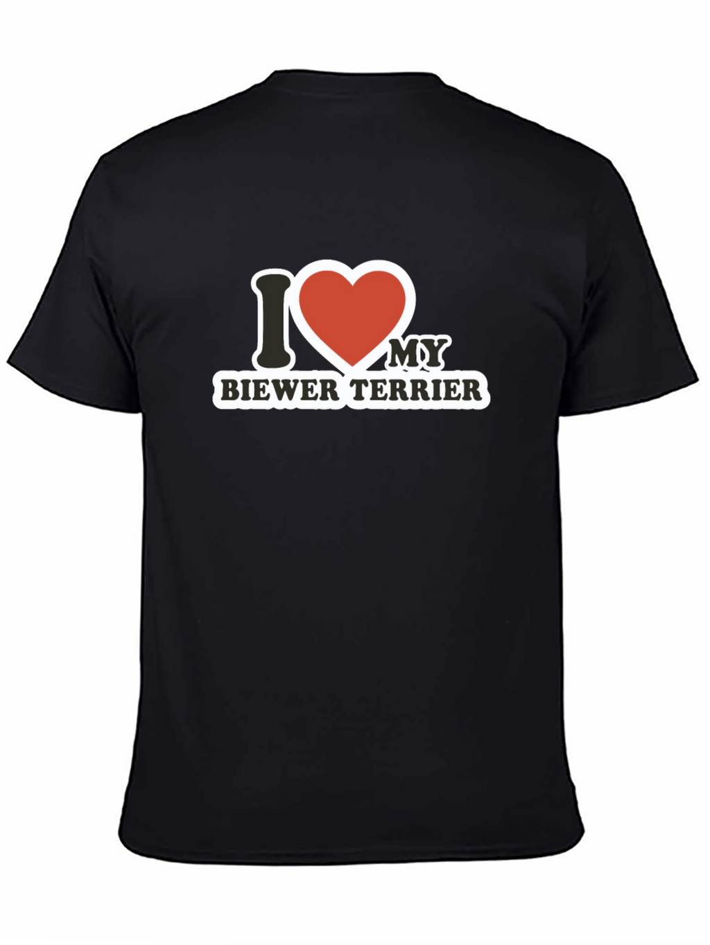 I Love My Biewer Terrier Black T-Shirt