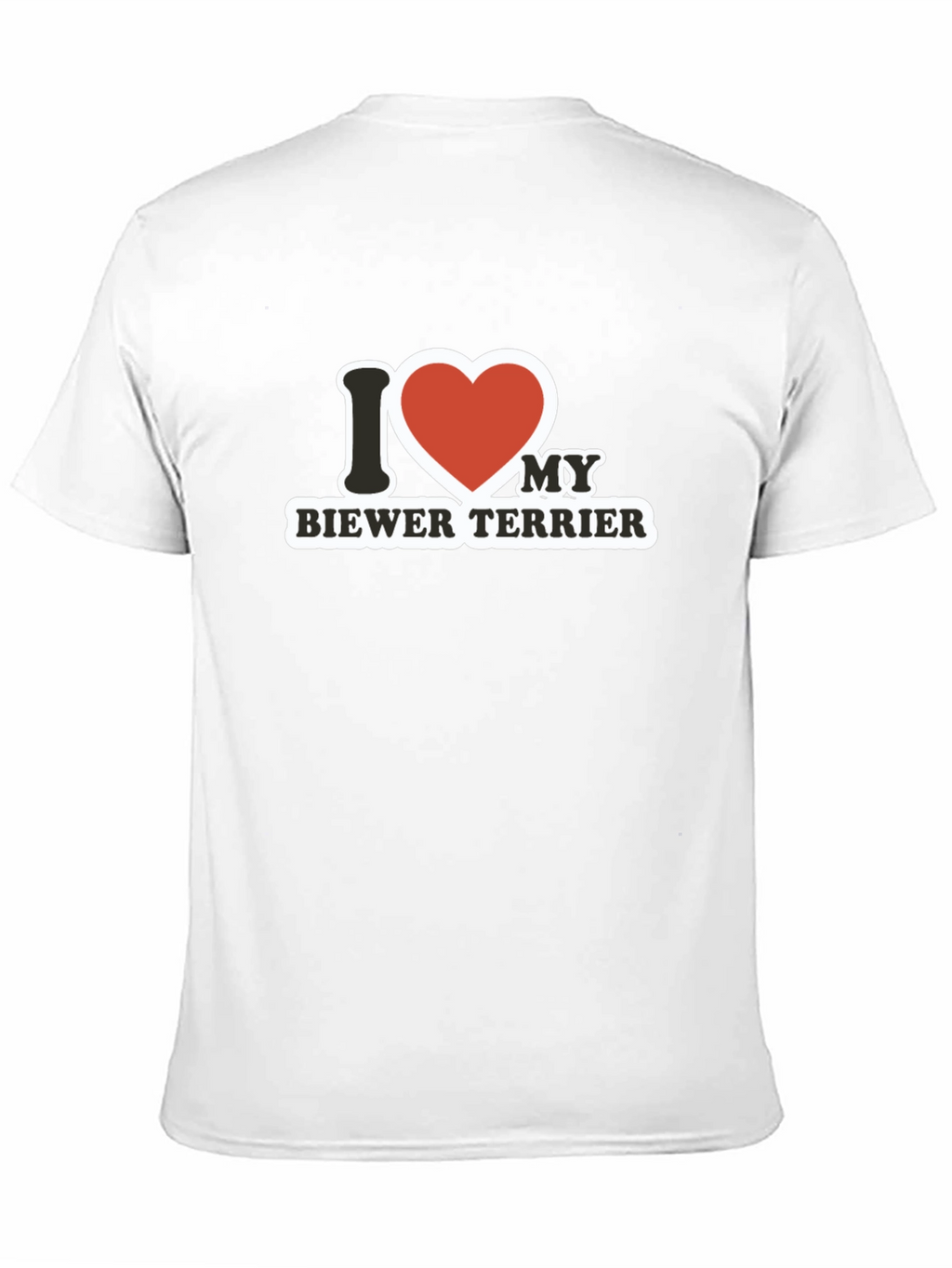 I Love My Biewer Terrier Black T-Shirt