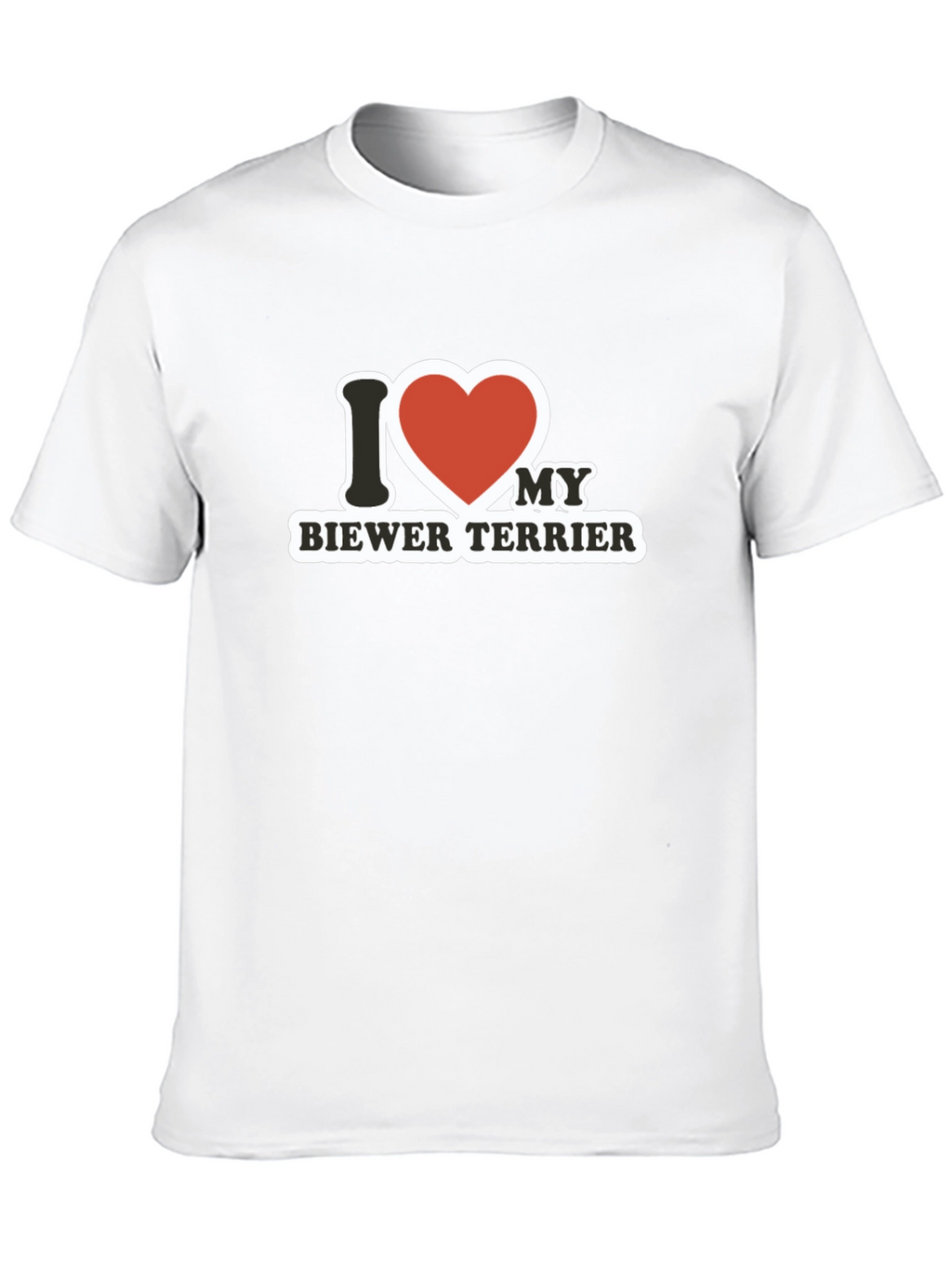I Love My Biewer Terrier Black T-Shirt