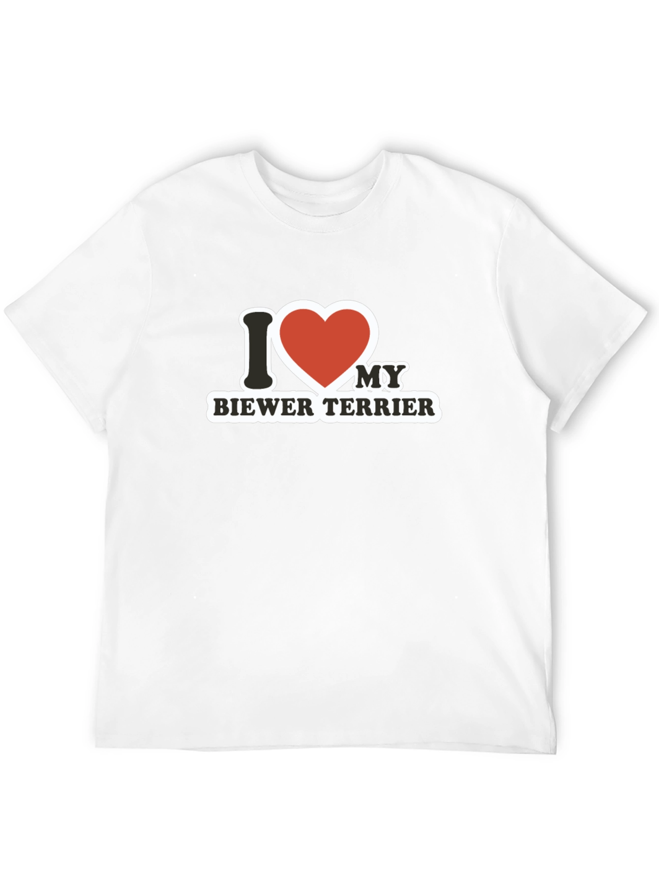 I Love My Biewer Terrier Black T-Shirt