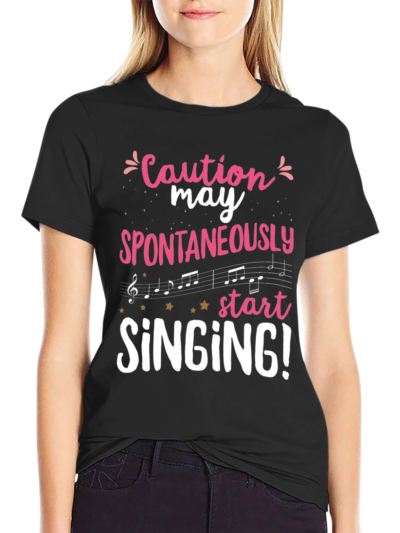 Caution May Spontaneously Start Singing Graphic Tee