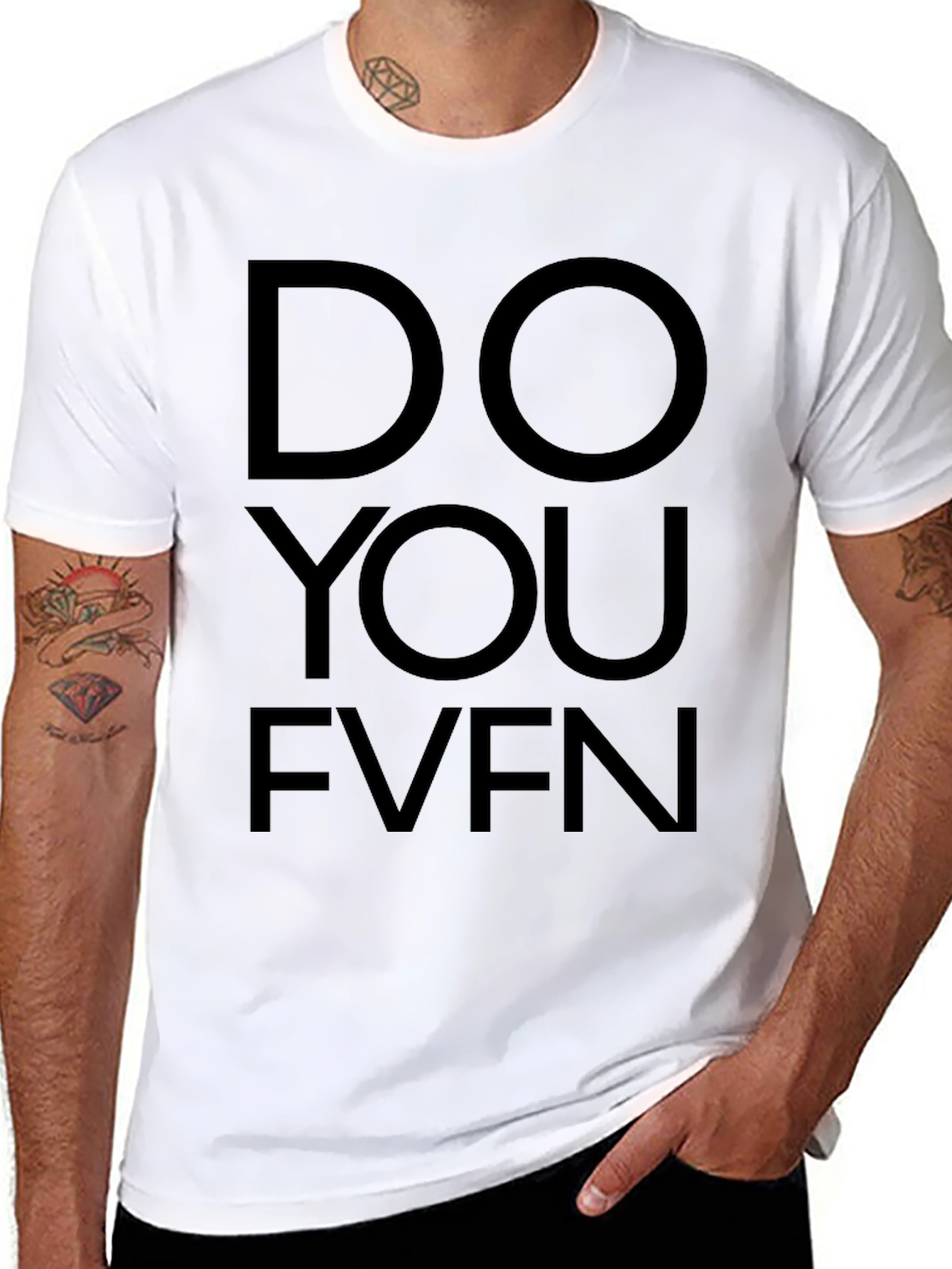 Do You Even? Graphic Print T-Shirt - Black