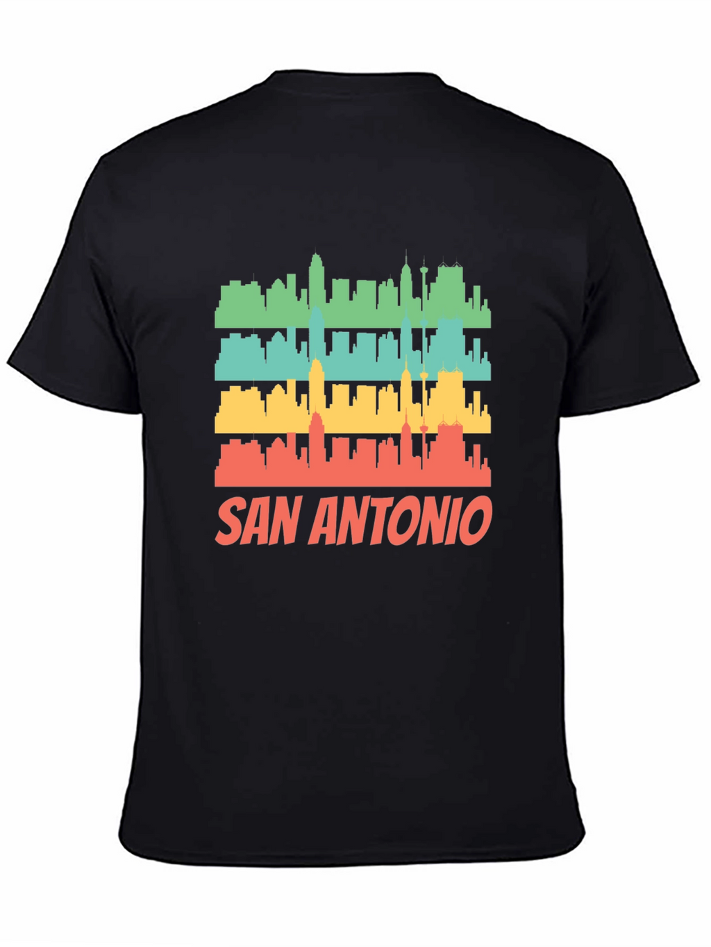 San Antonio Skyline Retro Graphic T-Shirt