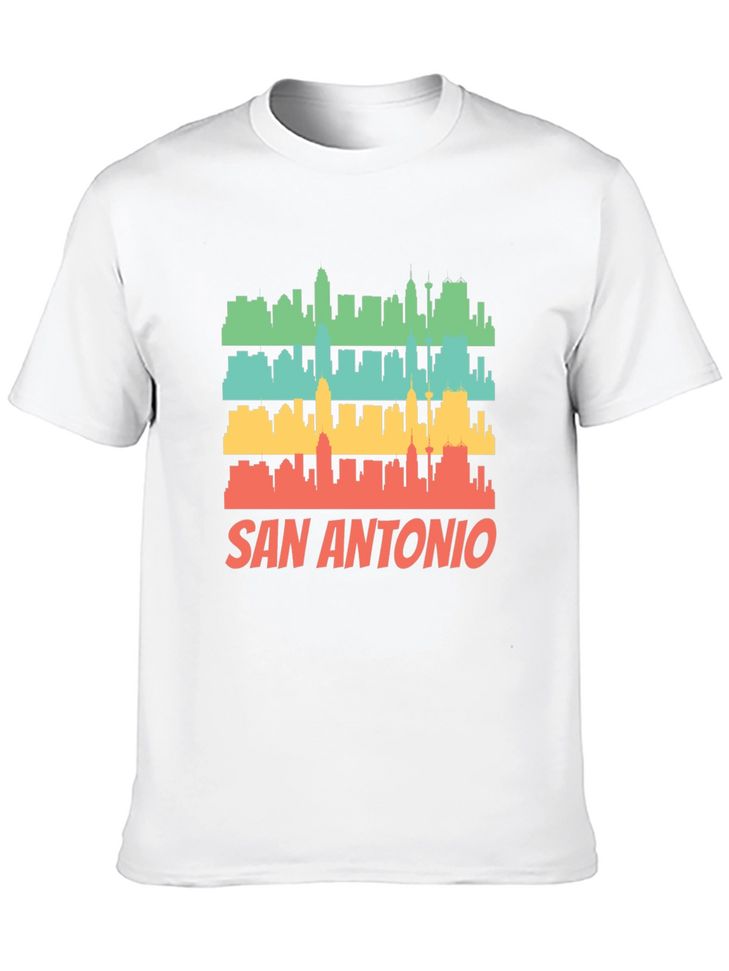 San Antonio Skyline Retro Graphic T-Shirt