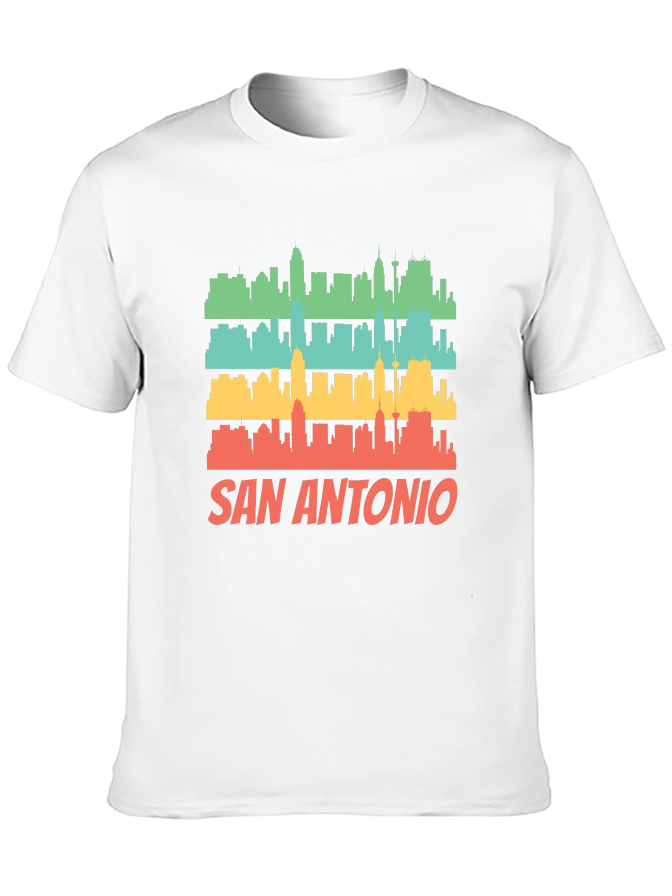 San Antonio Skyline Retro Graphic T-Shirt