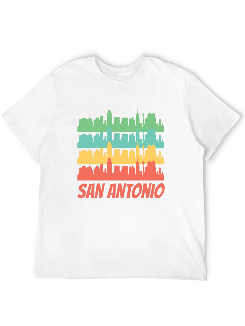 San Antonio Skyline Retro Graphic T-Shirt