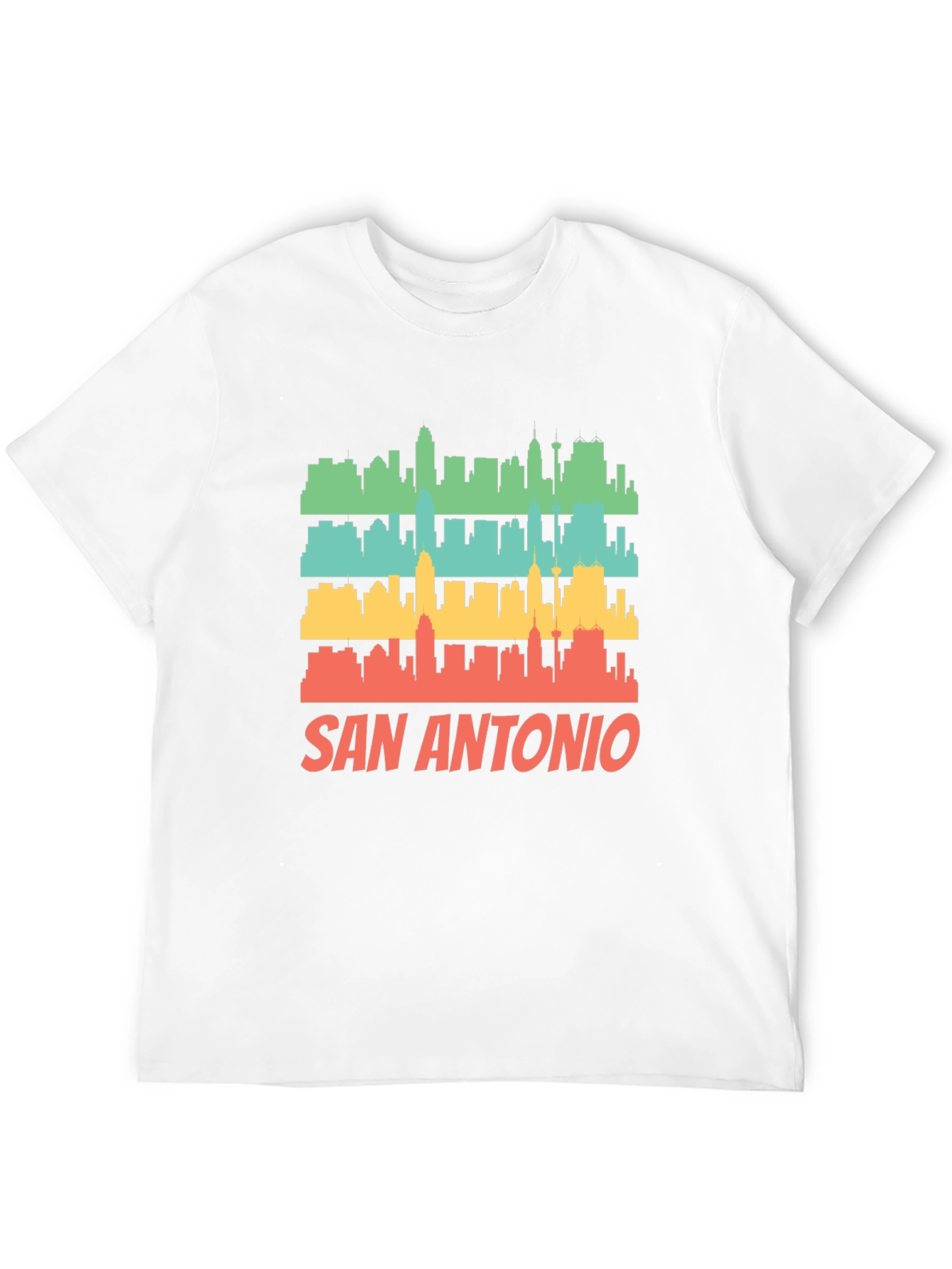 San Antonio Skyline Retro Graphic T-Shirt