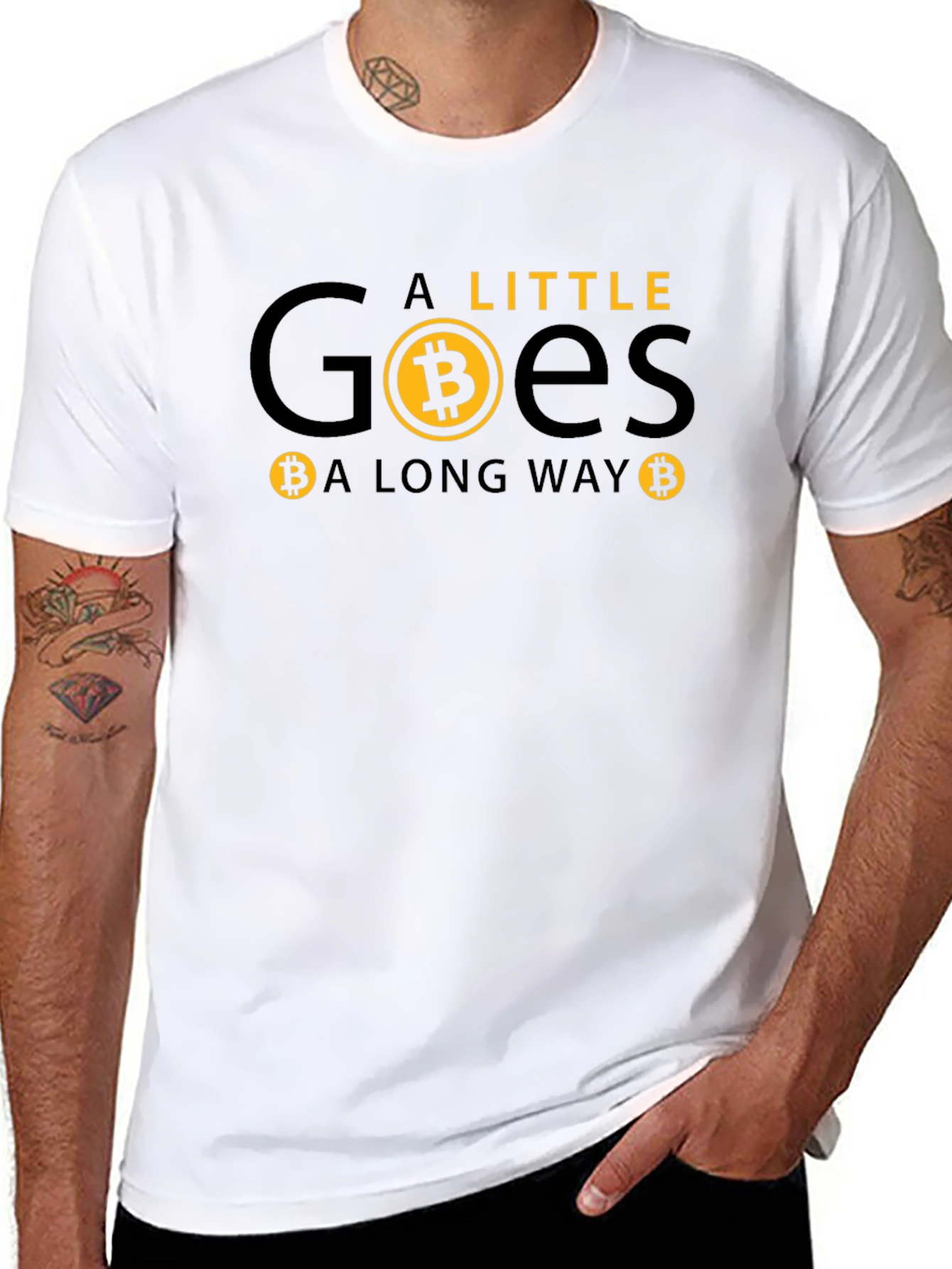 Bitcoin Graphic T-Shirt - A Little Goes A Long Way