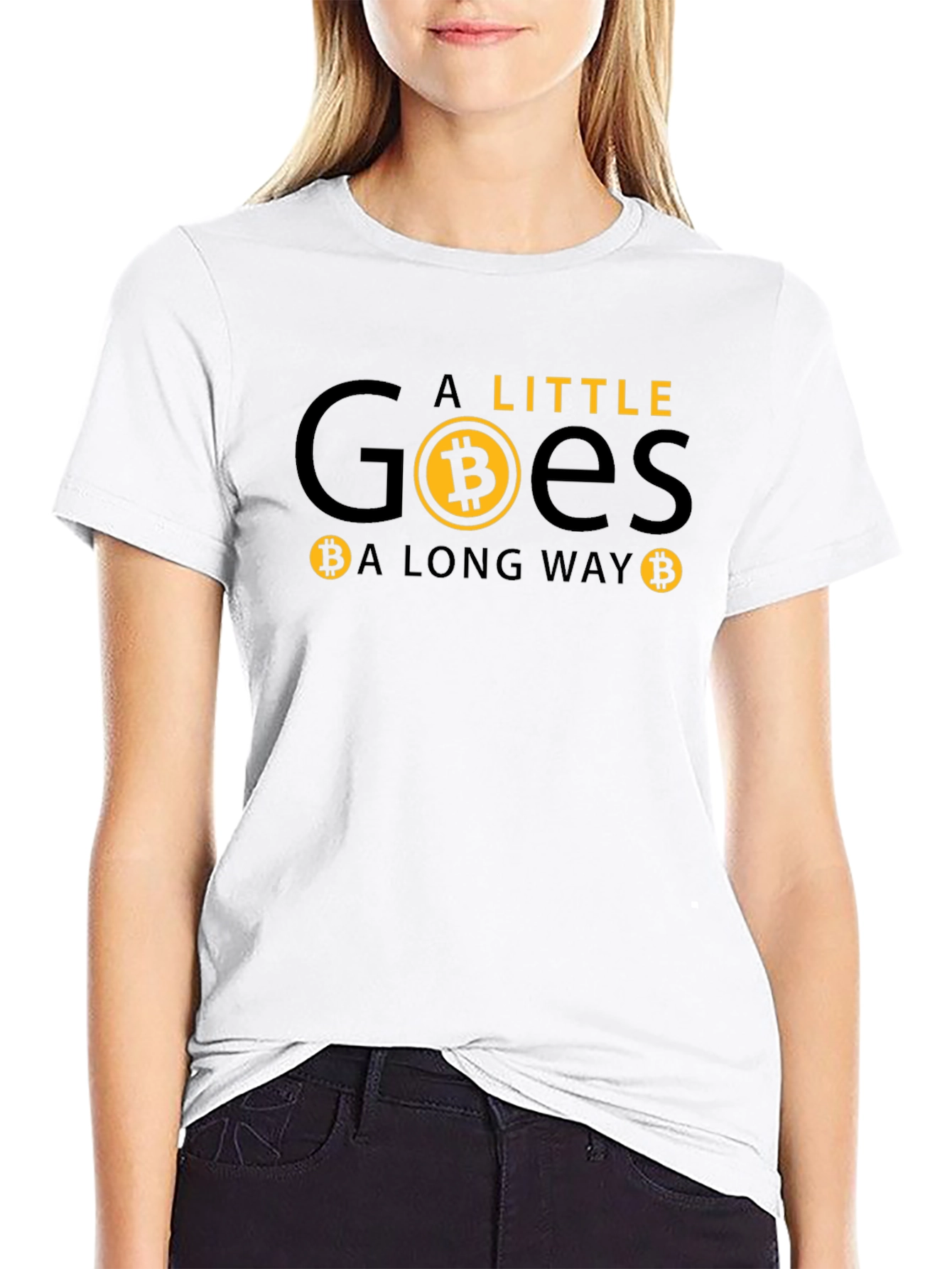 Bitcoin Graphic T-Shirt - A Little Goes A Long Way
