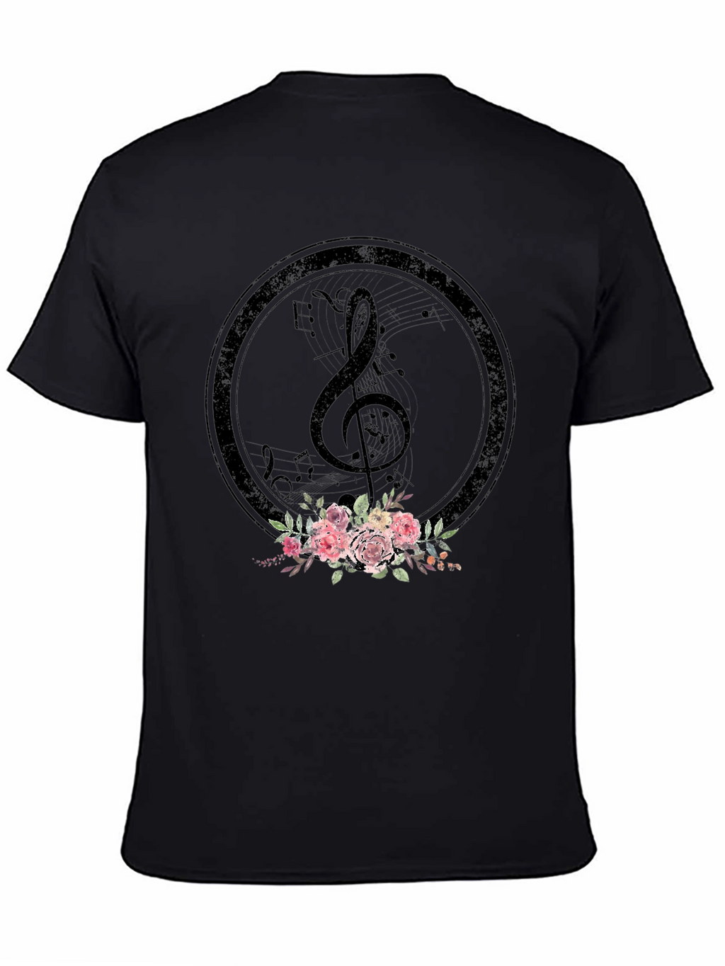 Floral Music Note T-Shirt