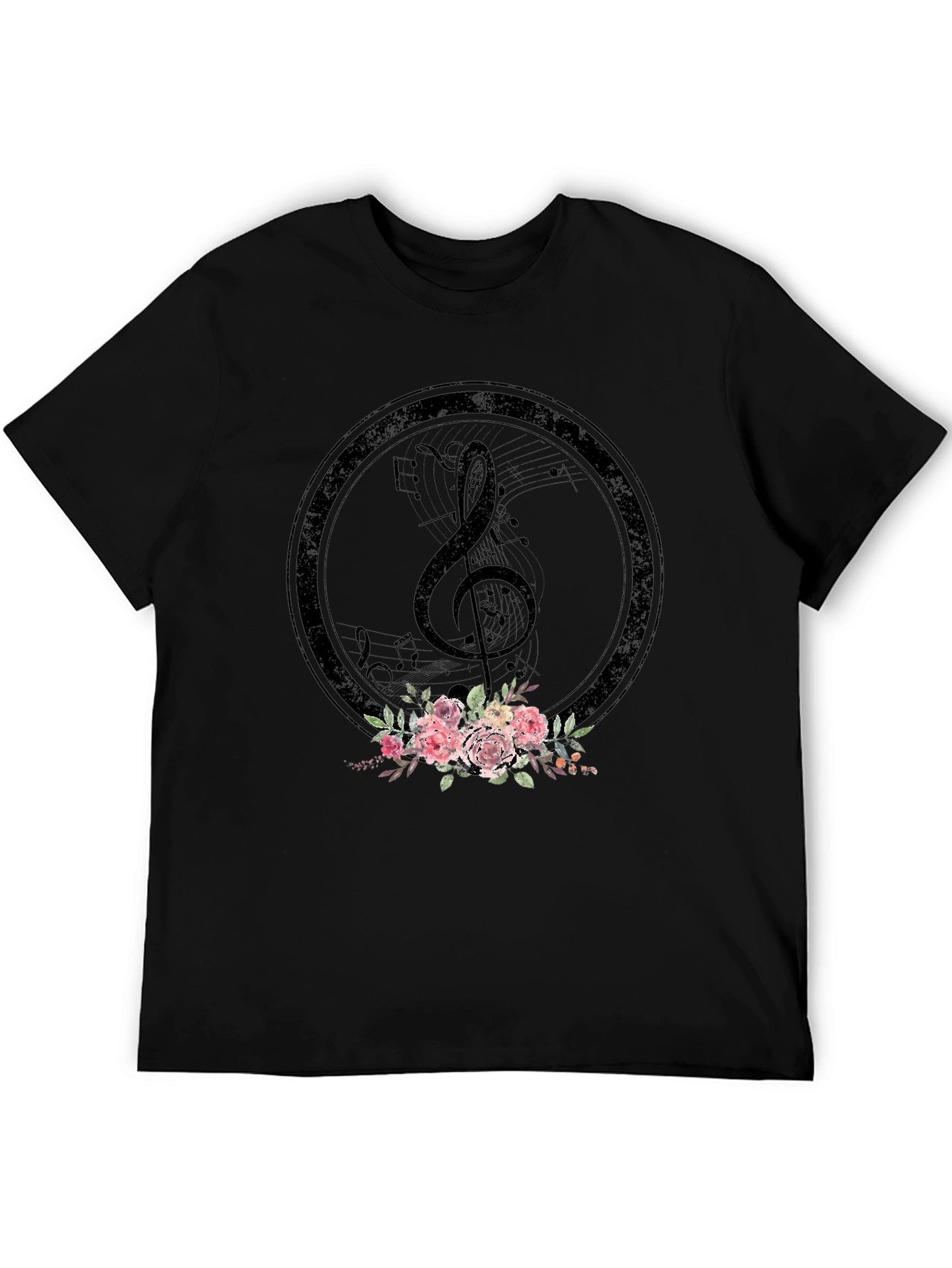 Floral Music Note T-Shirt