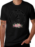 Floral Music Note T-Shirt