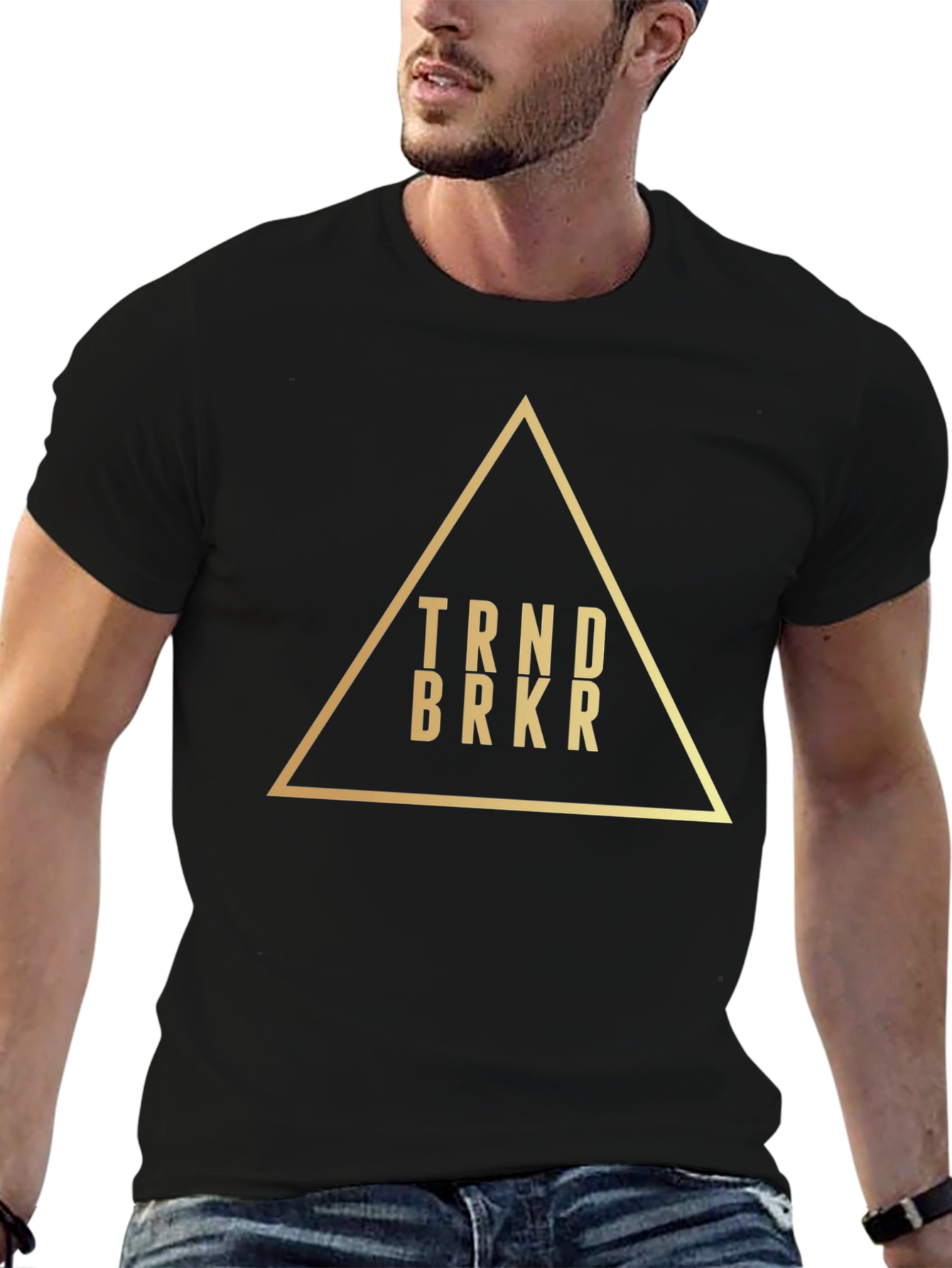 Trend Breaker Graphic Tee - Stylish Black Cotton T-Shirt
