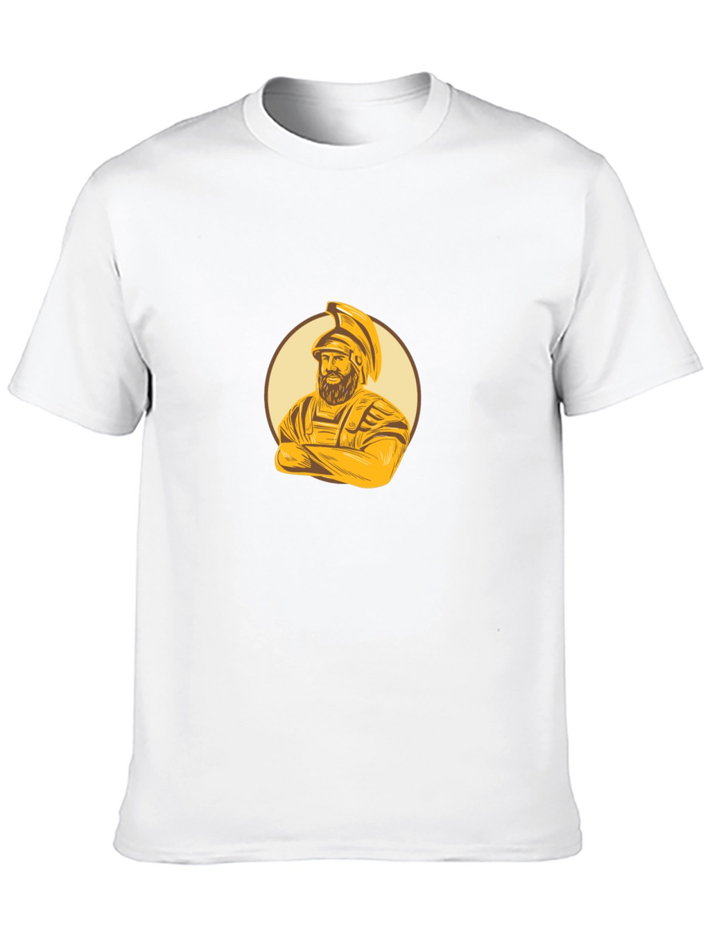Spartan Warrior Graphic Tee - Black Cotton Blend