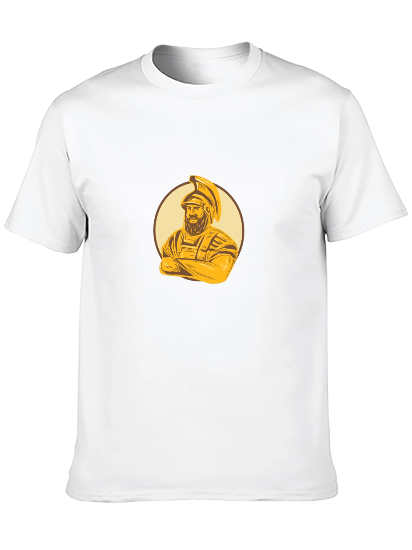 Spartan Warrior Graphic Tee - Black Cotton Blend