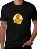 Spartan Warrior Graphic Tee - Black Cotton Blend