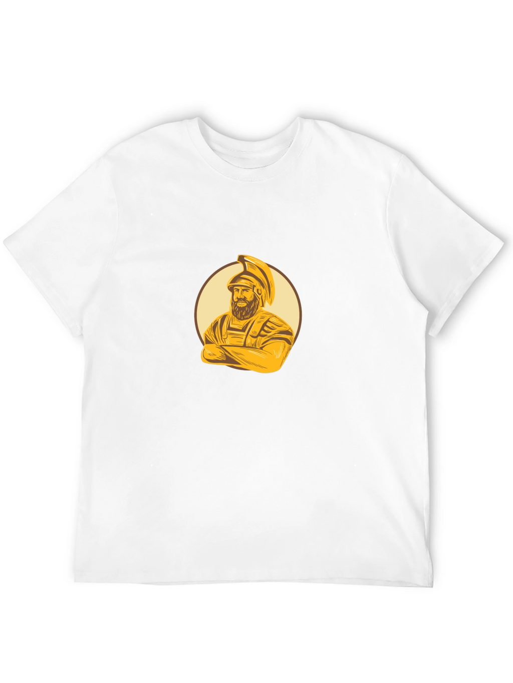 Spartan Warrior Graphic Tee - Black Cotton Blend