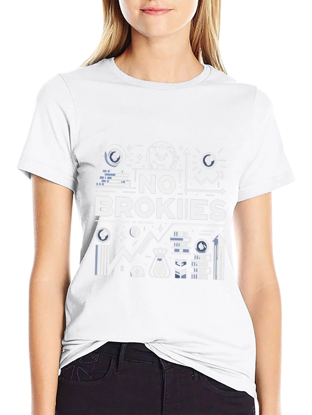 No Brokies Graphic Tee - Stylish Mens T-Shirt