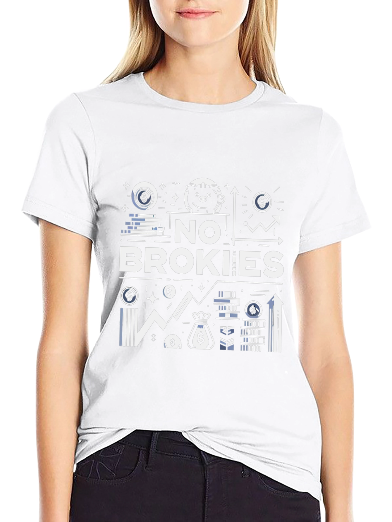 No Brokies Graphic Tee - Stylish Mens T-Shirt