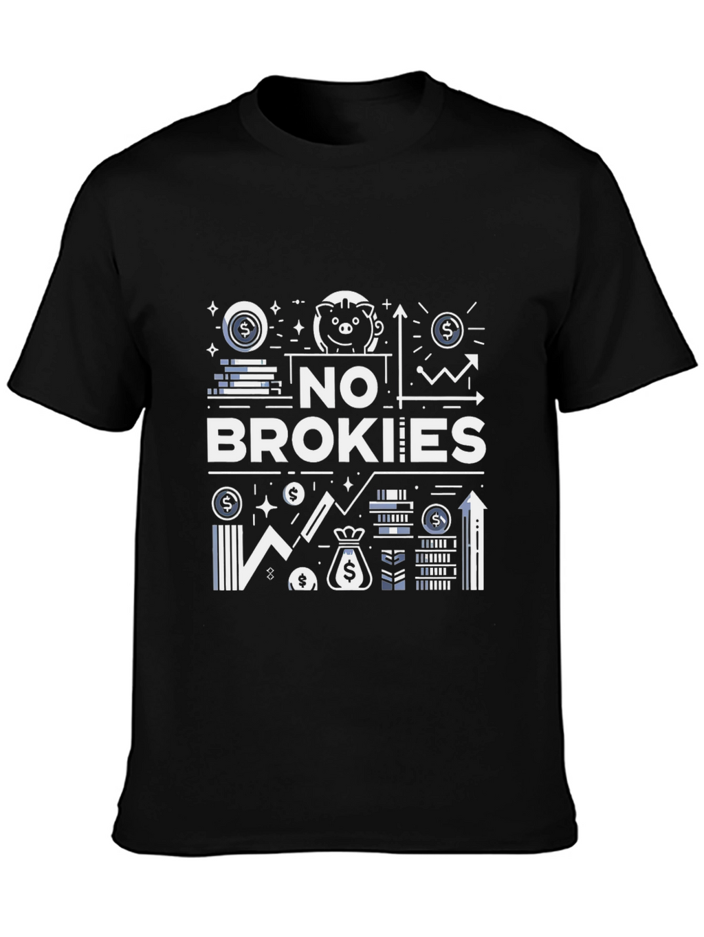 No Brokies Graphic Tee - Stylish Mens T-Shirt