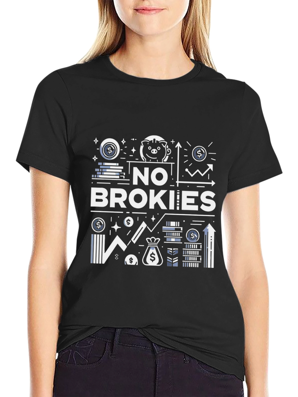 No Brokies Graphic Tee - Stylish Mens T-Shirt