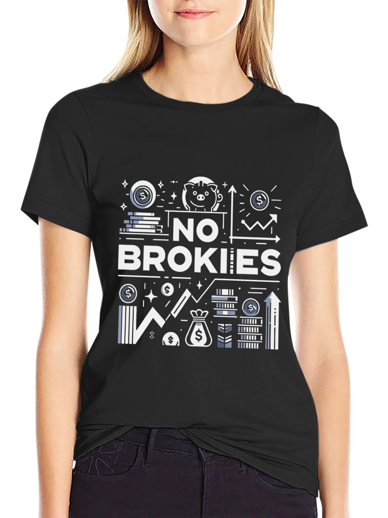 No Brokies Graphic Tee - Stylish Mens T-Shirt