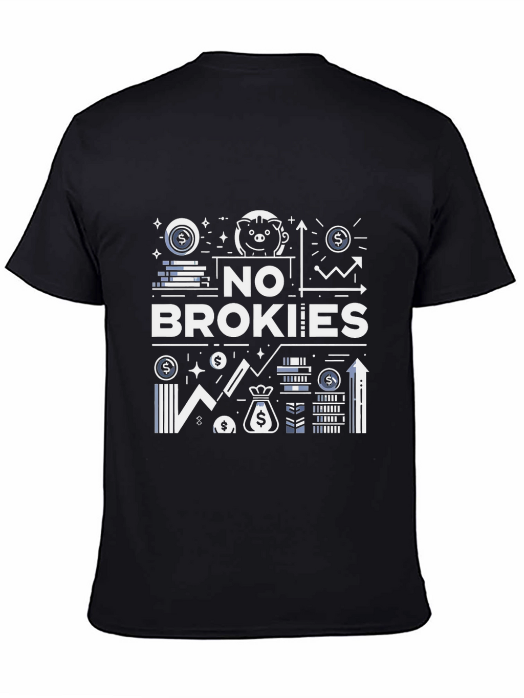 No Brokies Graphic Tee - Stylish Mens T-Shirt