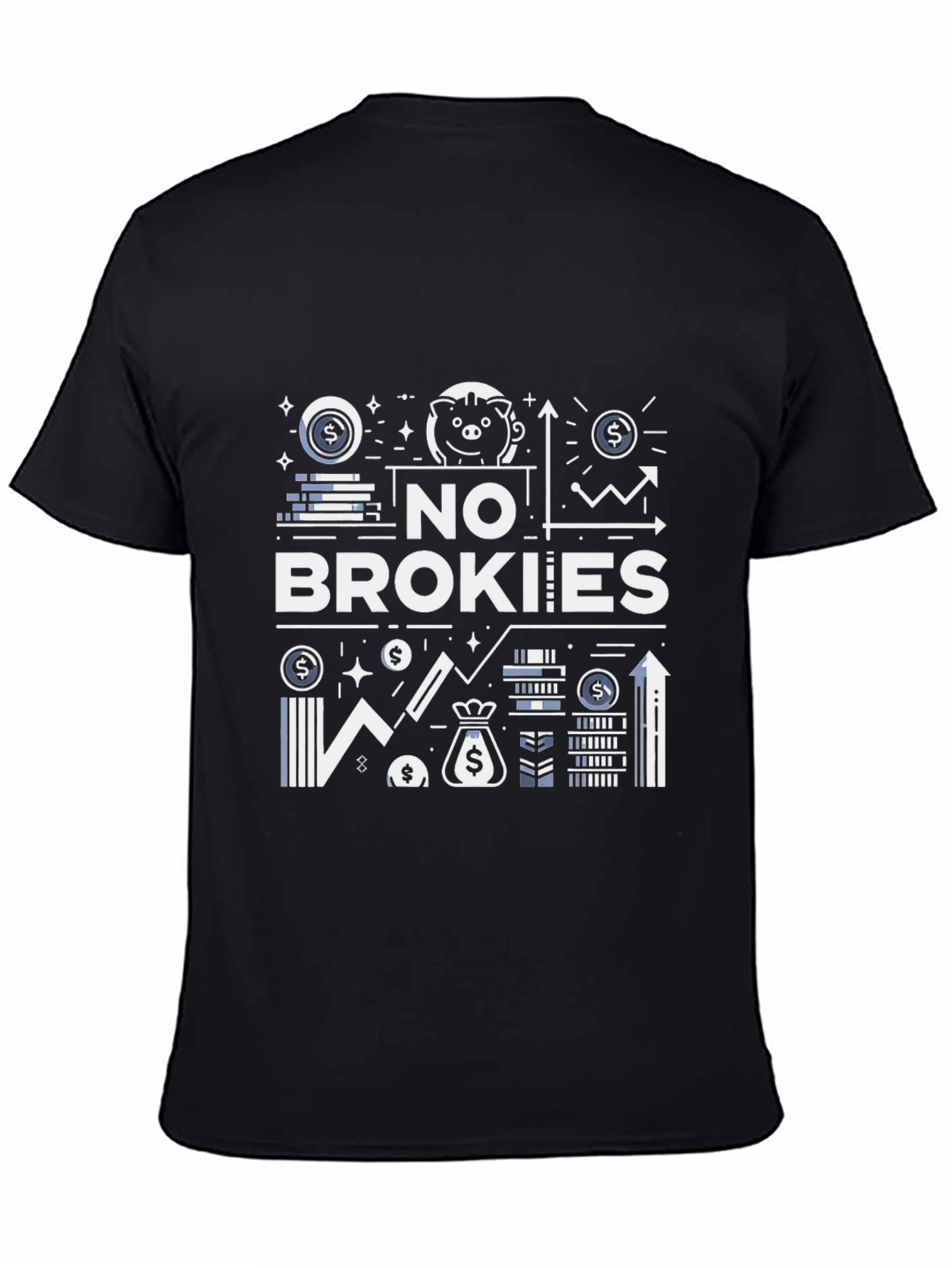 No Brokies Graphic Tee - Stylish Mens T-Shirt