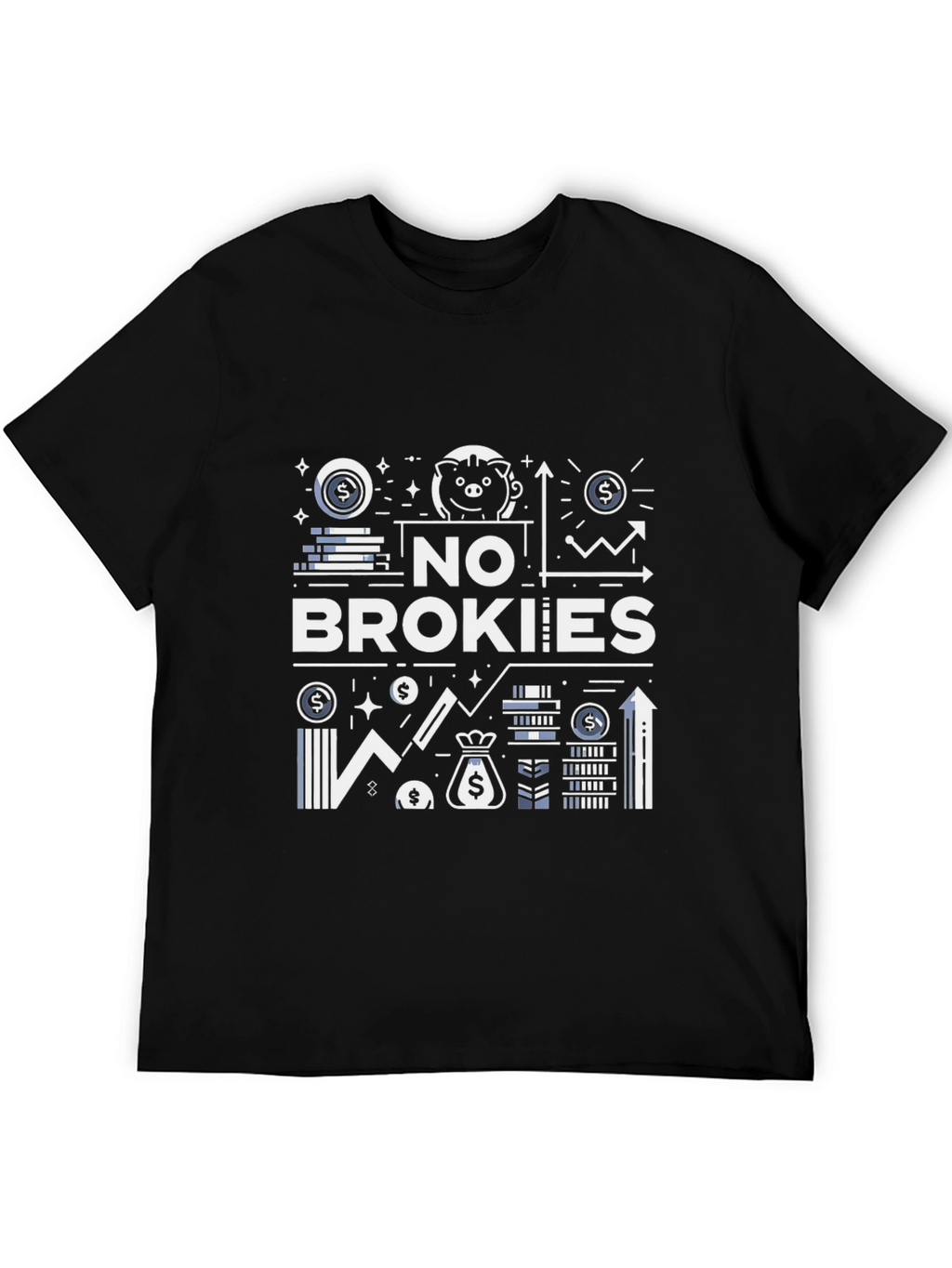 No Brokies Graphic Tee - Stylish Mens T-Shirt