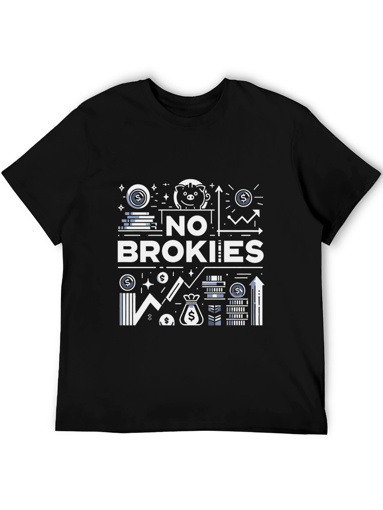No Brokies Graphic Tee - Stylish Mens T-Shirt