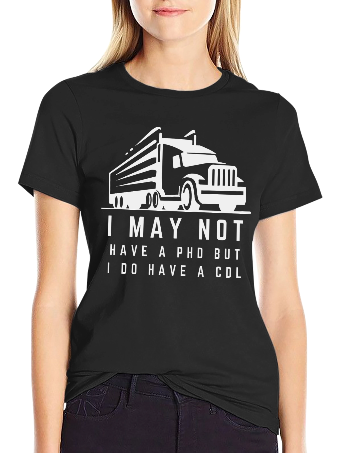 CDL Truck Driver T-Shirt - Black Novelty Tee
