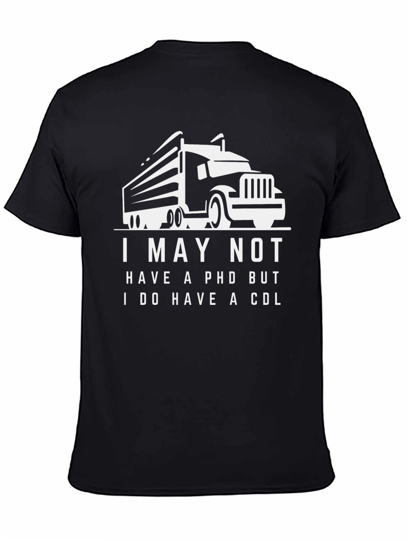 CDL Truck Driver T-Shirt - Black Novelty Tee