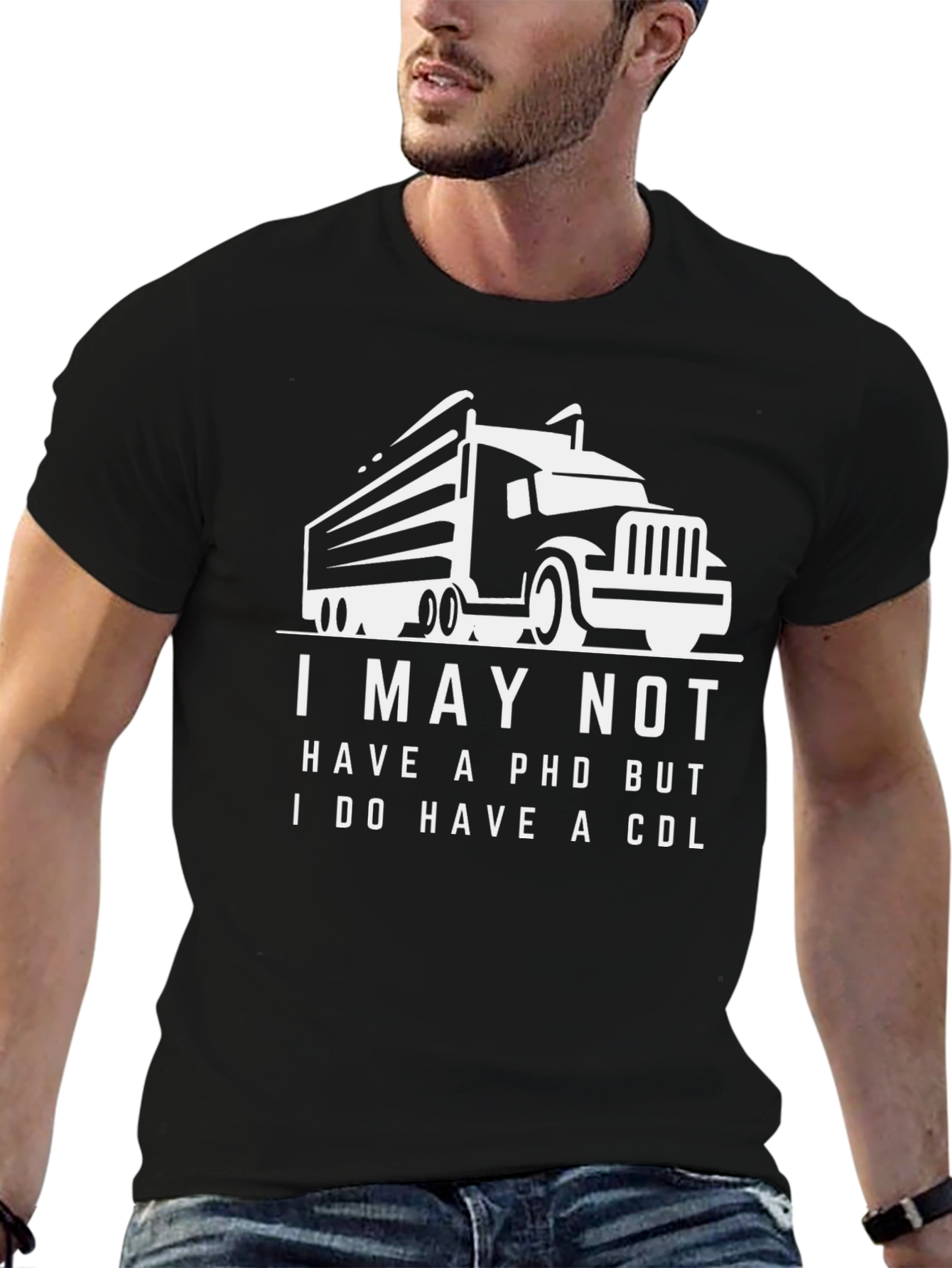 CDL Truck Driver T-Shirt - Black Novelty Tee