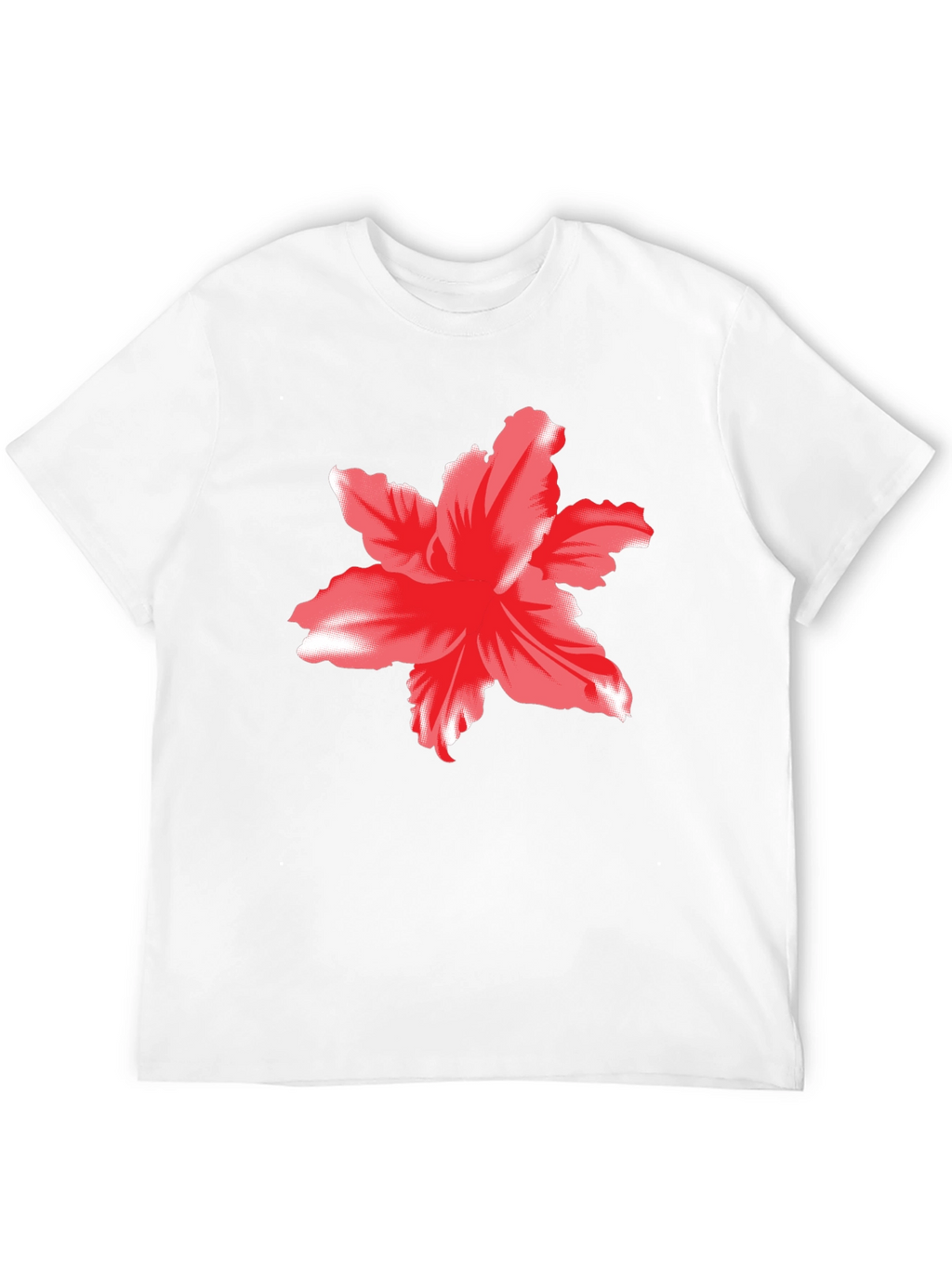 Bold Floral Graphic Tee - Black Cotton T-Shirt