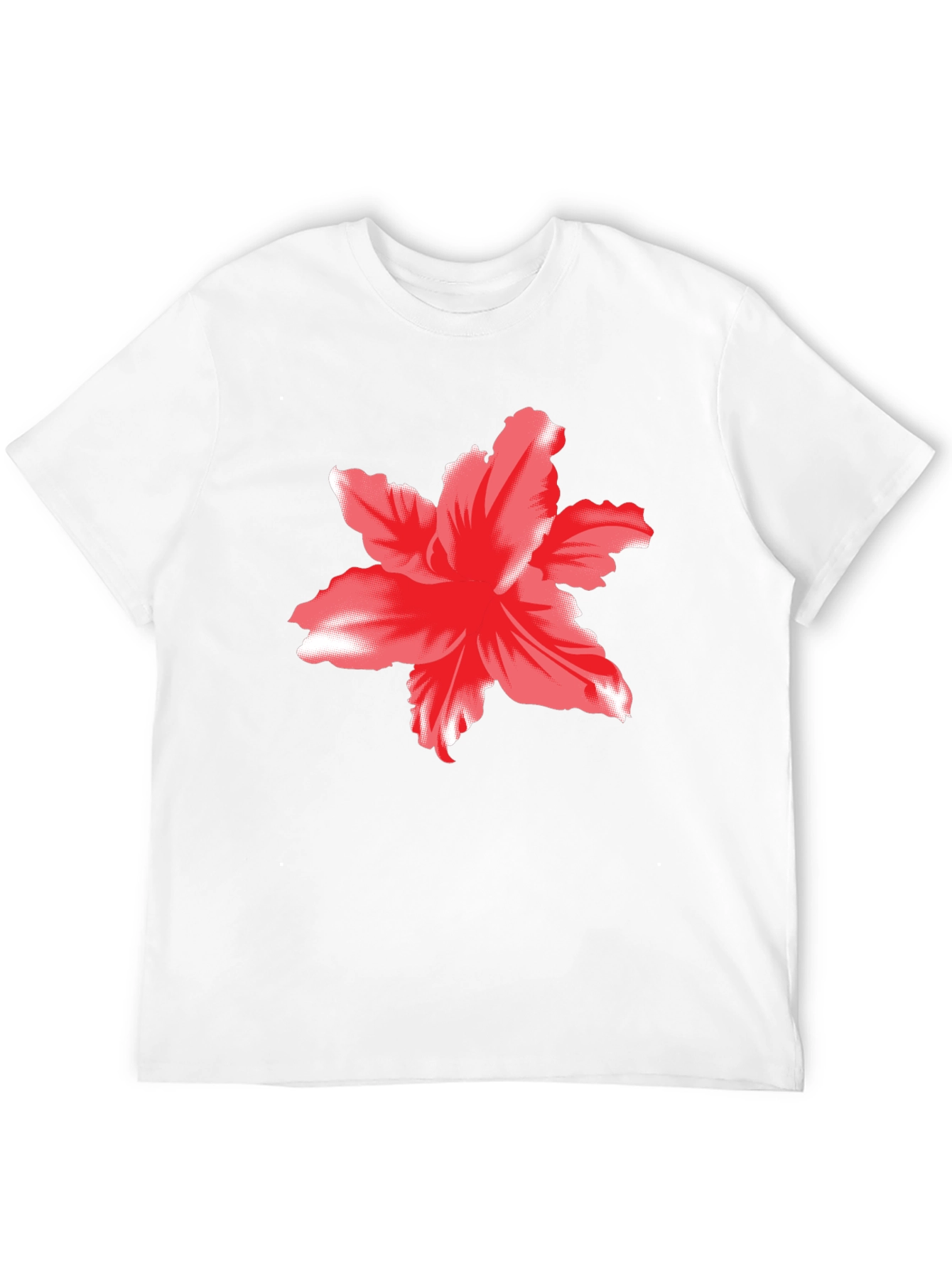 Bold Floral Graphic Tee - Black Cotton T-Shirt
