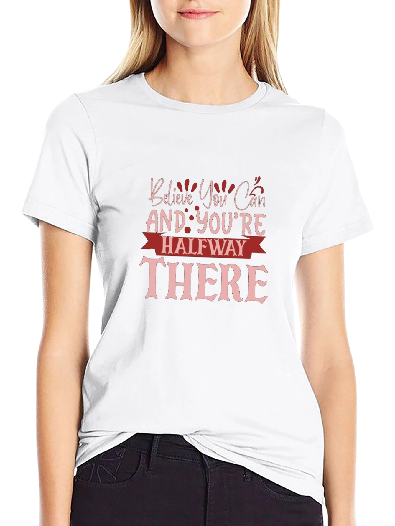 Believe You Can Graphic Tee - Motivational Black T-Shirt