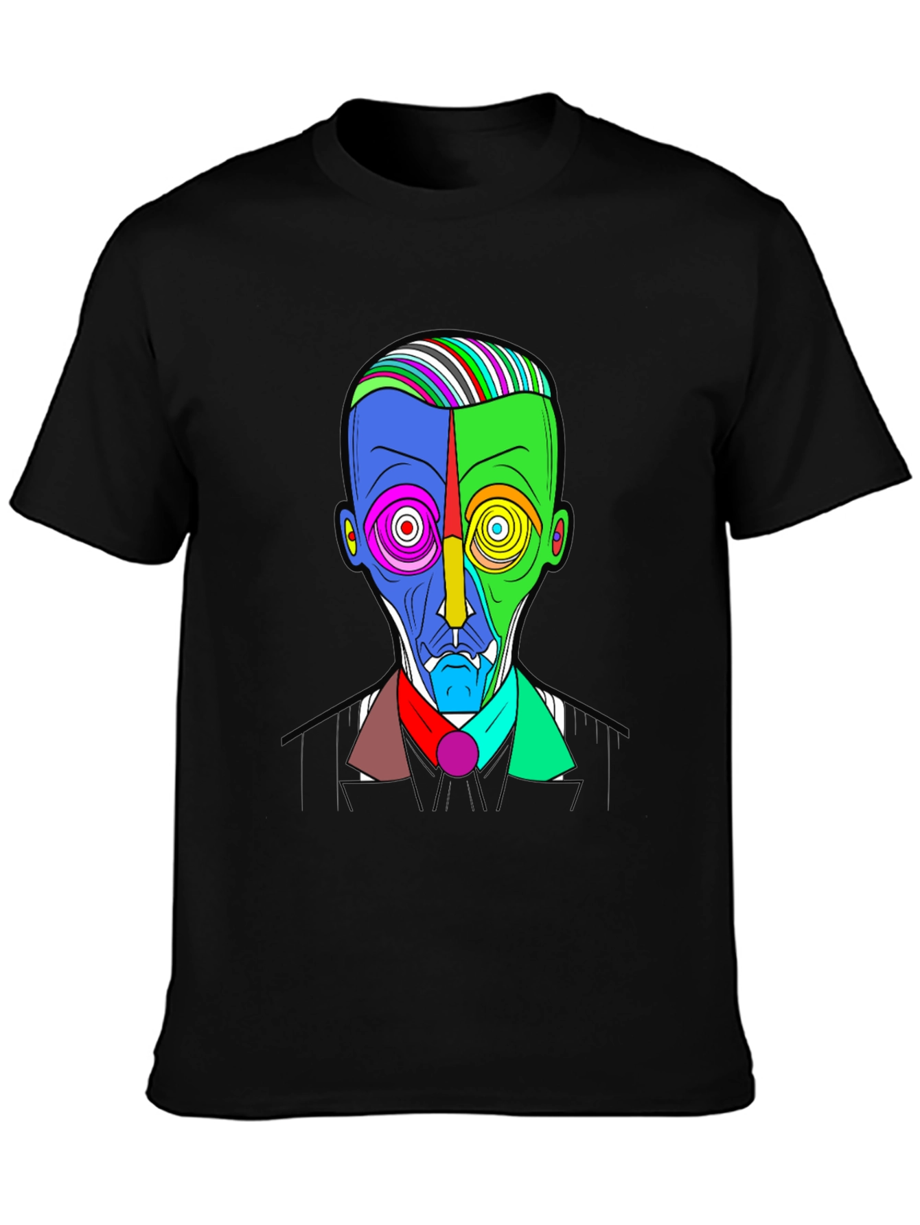 Abstract Face Graphic Print T-Shirt