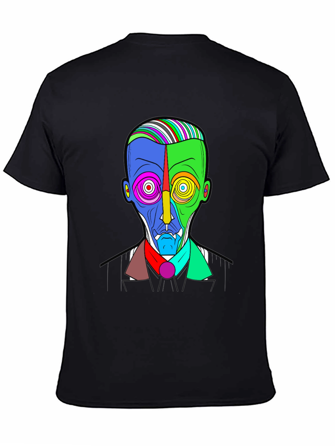 Abstract Face Graphic Print T-Shirt