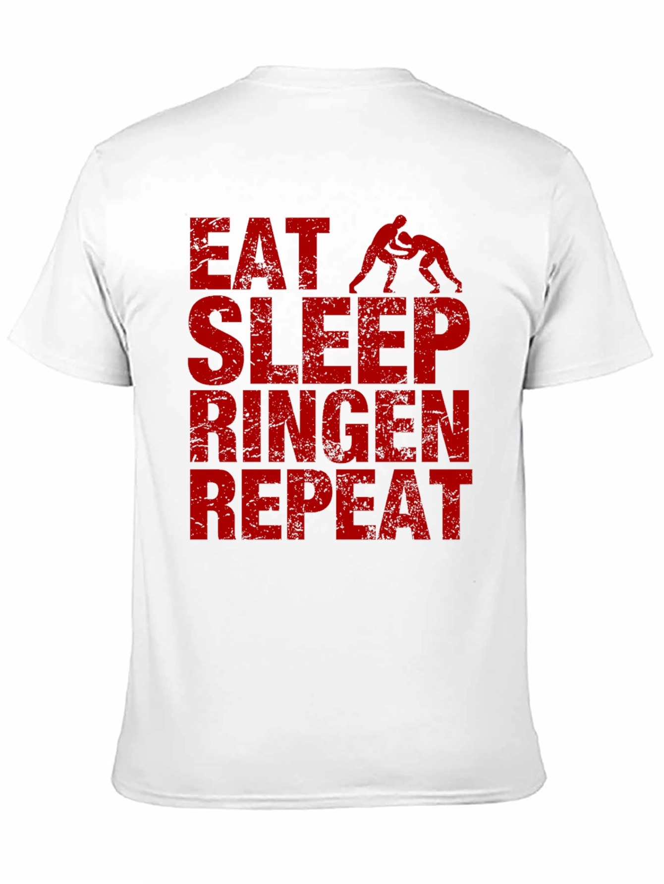 Eat Sleep Ringen Repeat Black T-Shirt