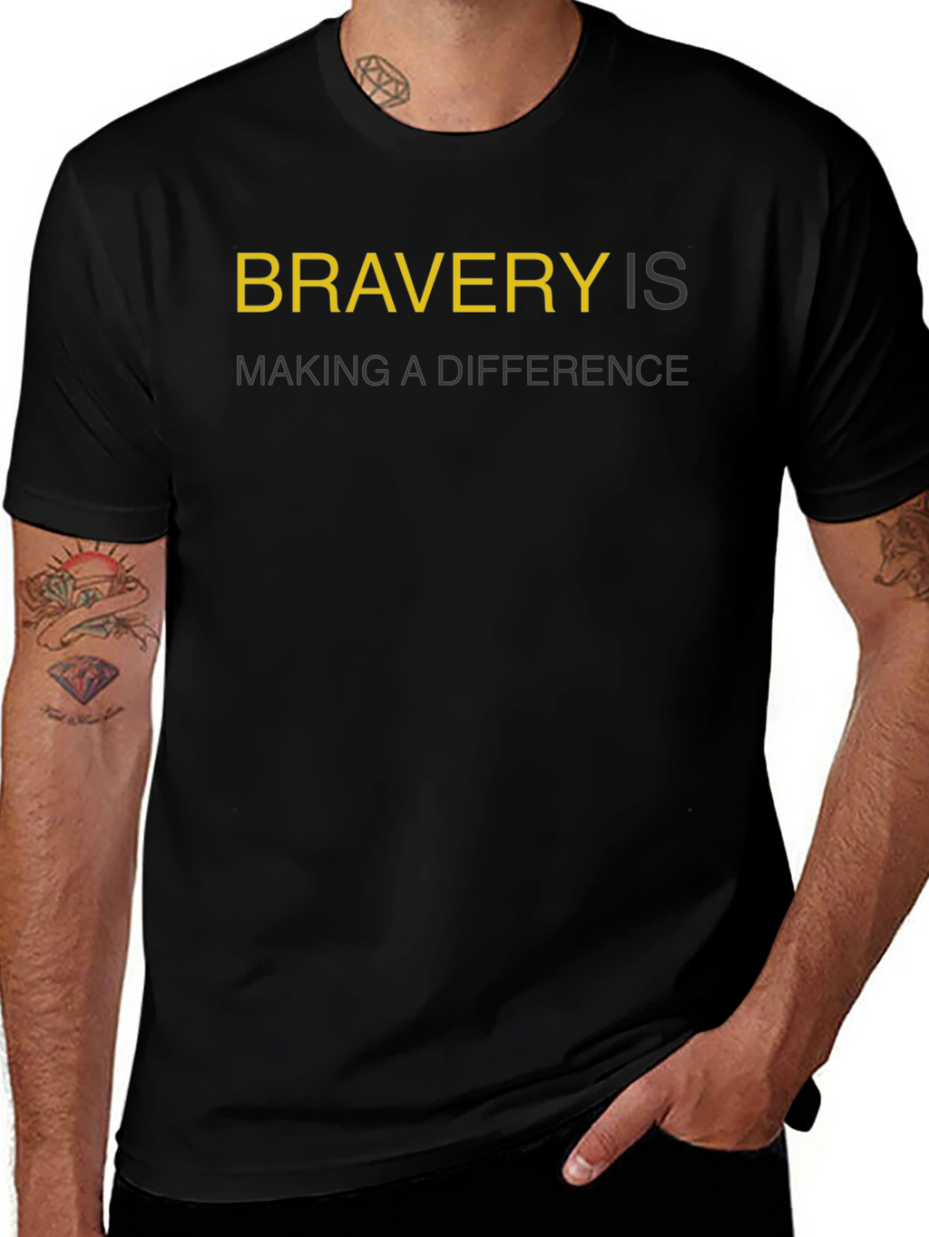 Bravery Is Making a Difference Black T-Shirt