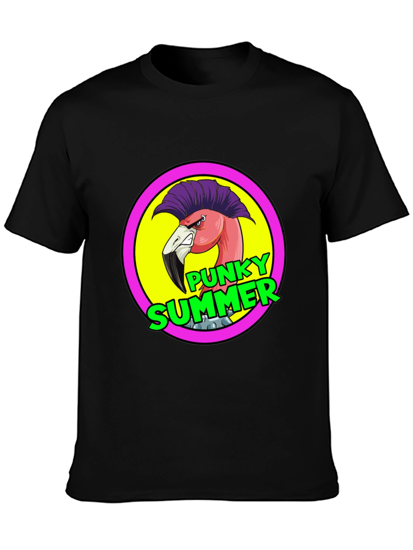 Punky Summer Flamingo Graphic Tee