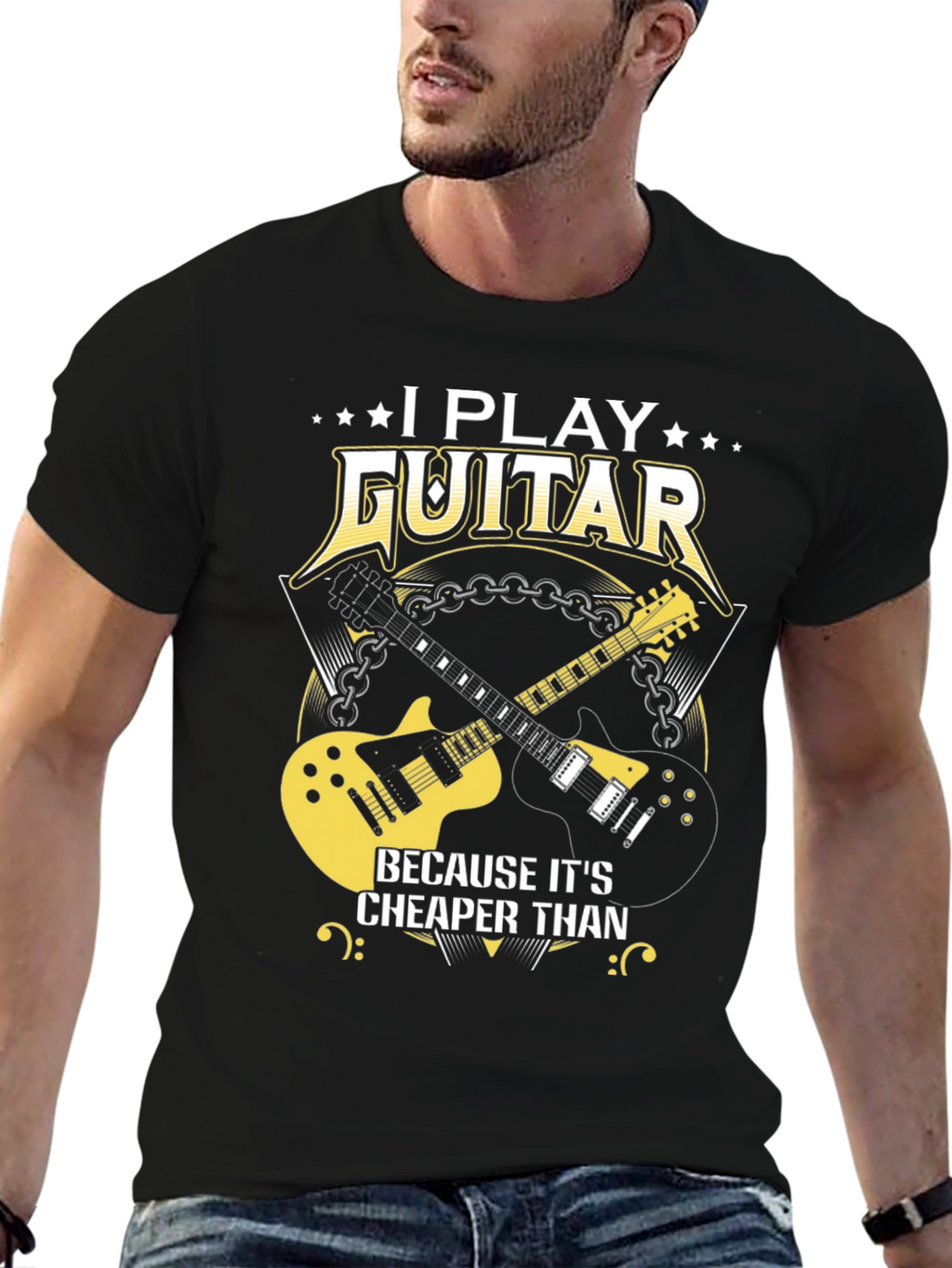 I Play Guitar T-Shirt Funny Music Tee