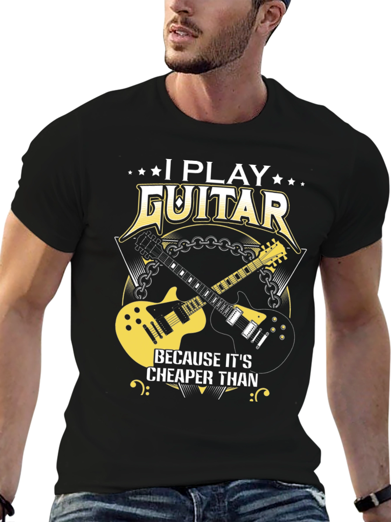I Play Guitar T-Shirt Funny Music Tee