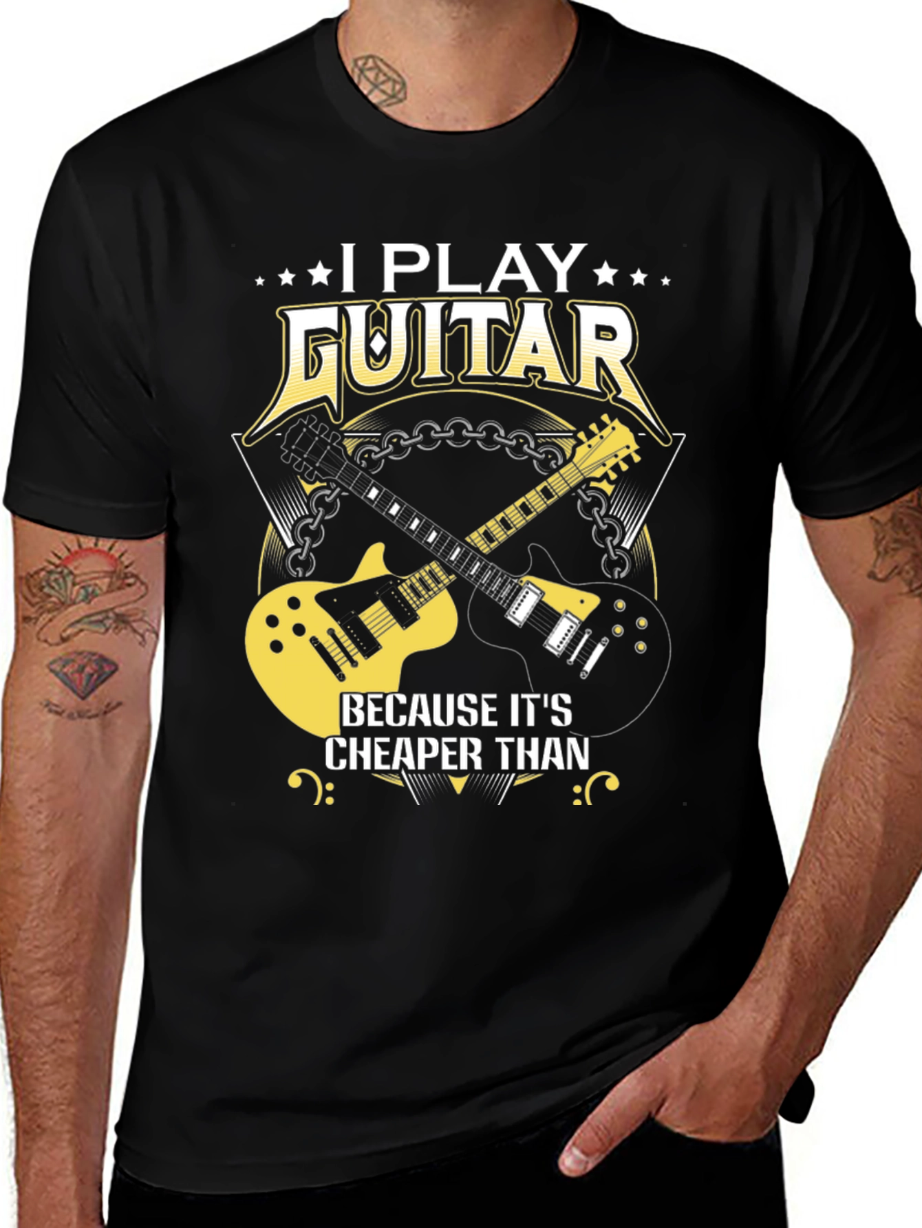 I Play Guitar T-Shirt Funny Music Tee