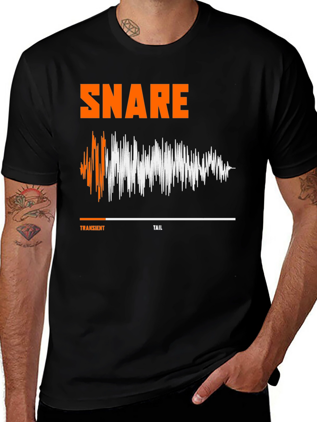 Snare Drum Sound Wave T-Shirt - Musician Apparel