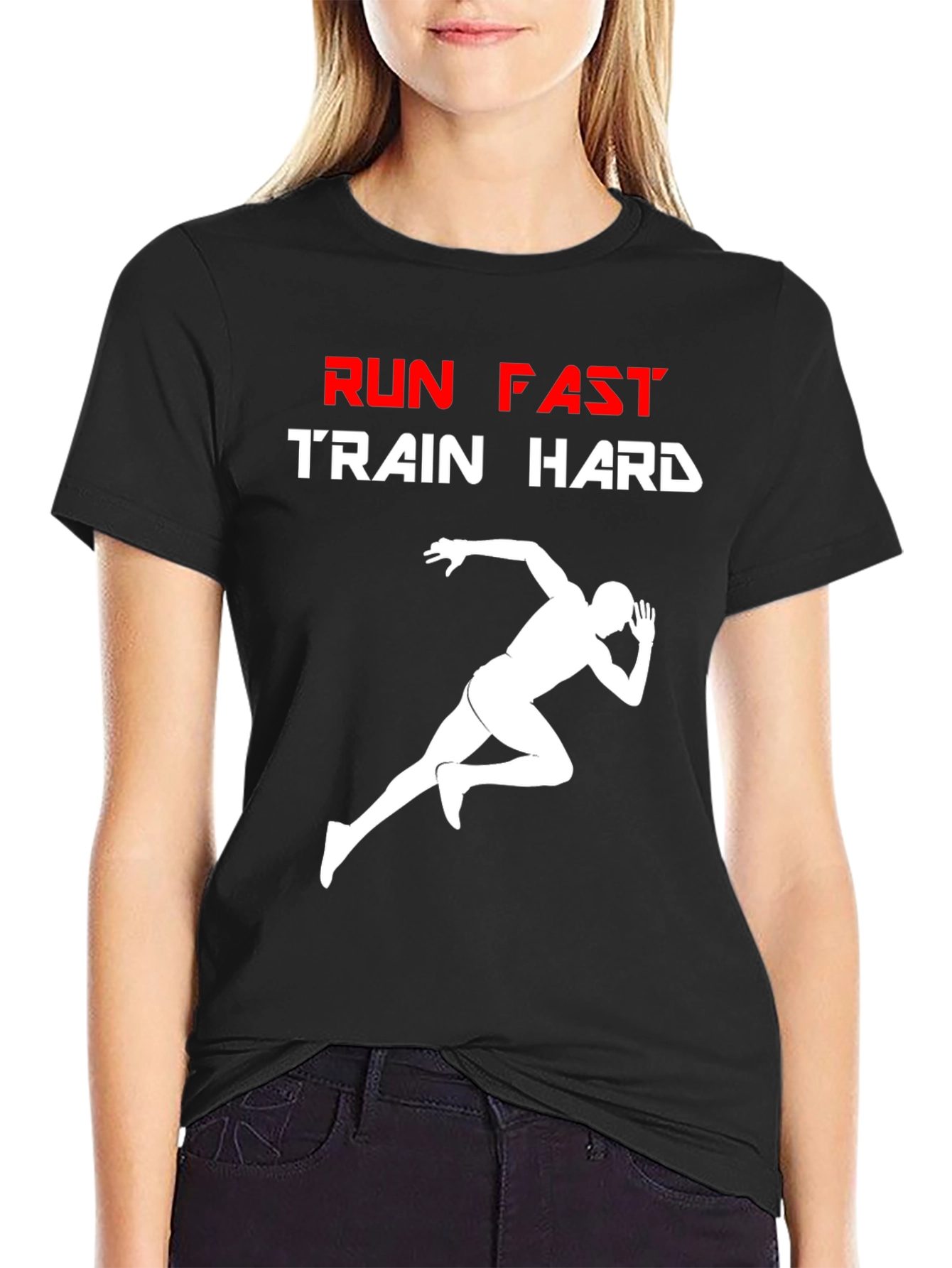 Run Fast Train Hard Graphic T-Shirt