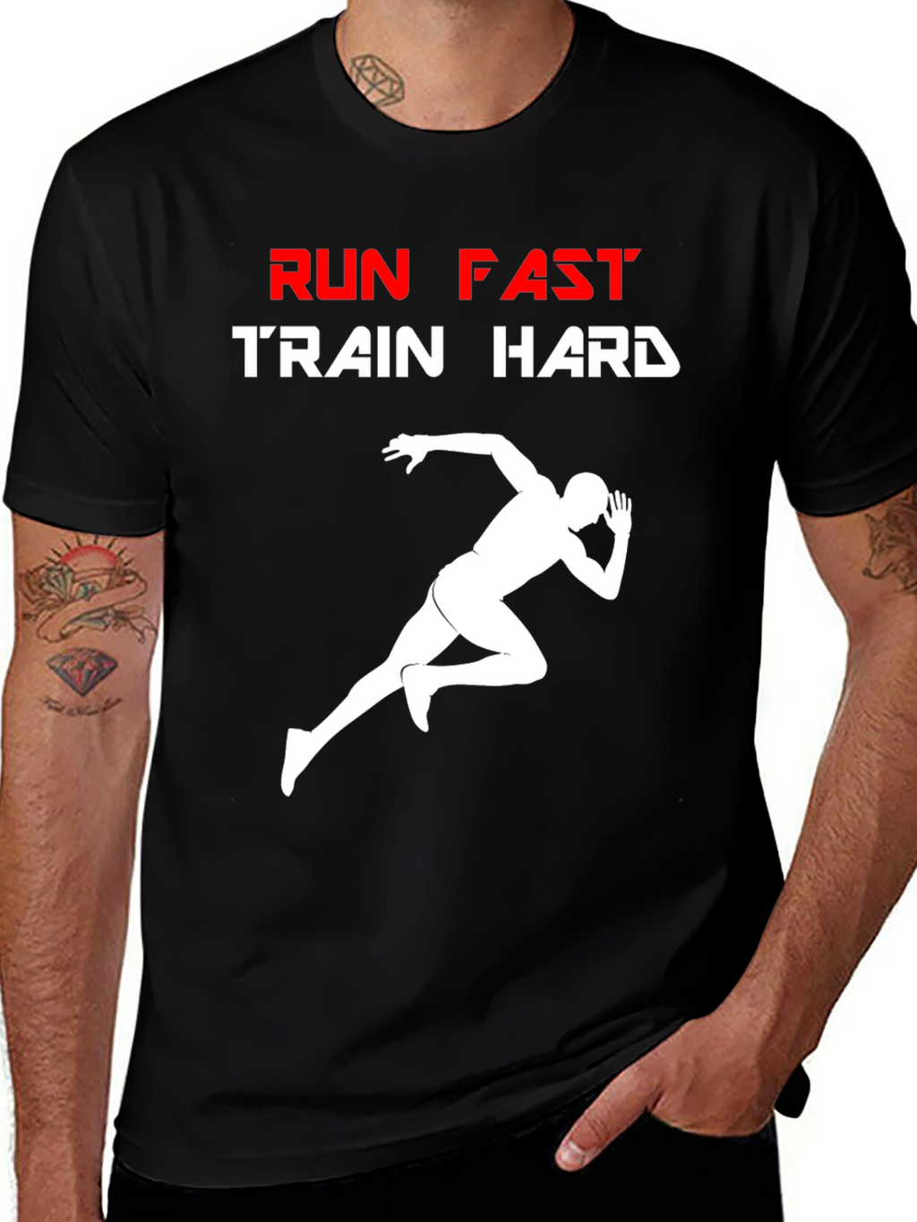 Run Fast Train Hard Graphic T-Shirt